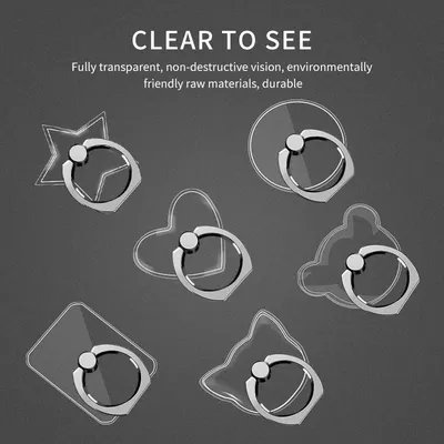 손가락 반지 휴대 전화 스마트 폰 스탠드 홀더 아이폰 X 삼성 셀 스마트 투명 전화 링 홀더 자동차 마운트 스탠드